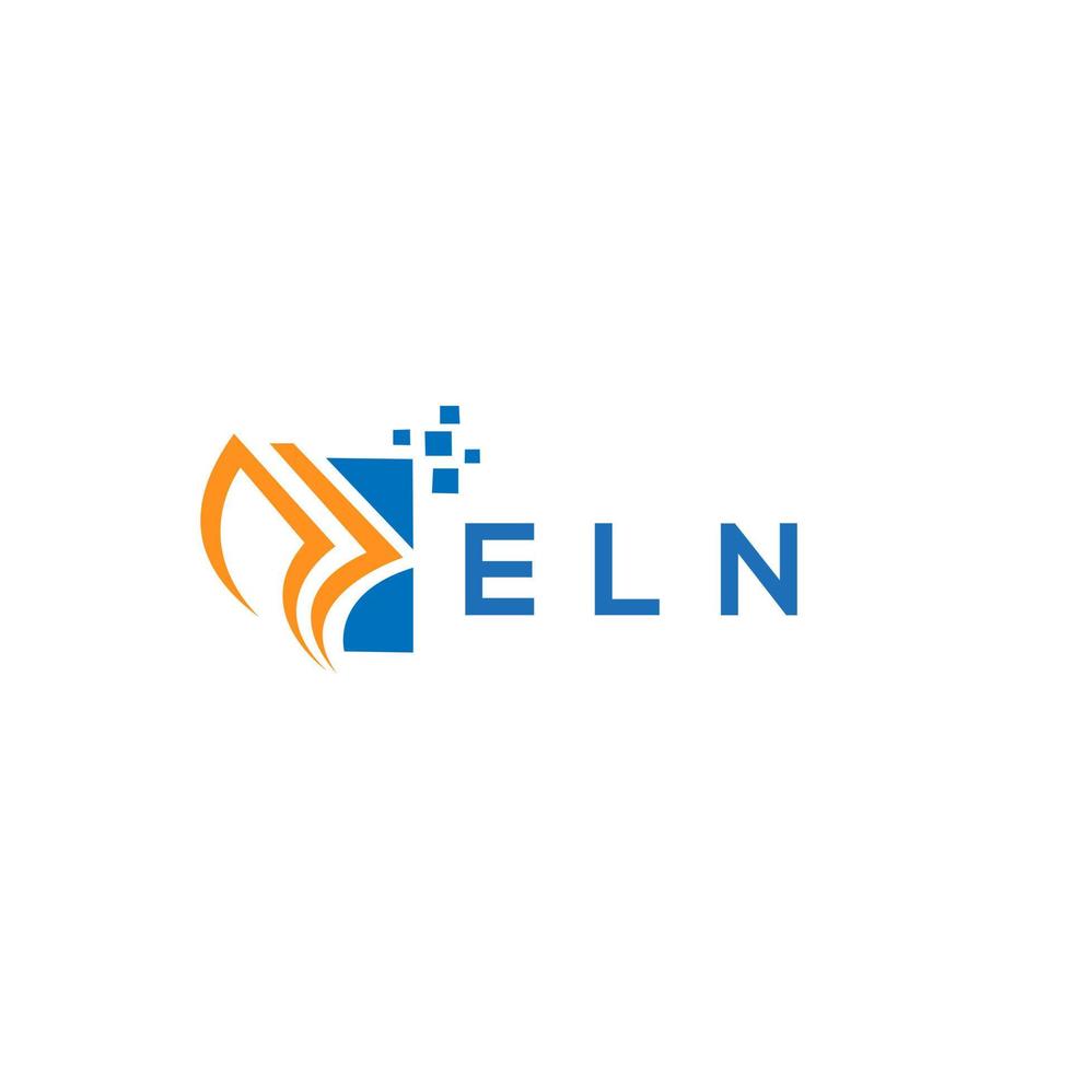 eln credit reparatie accounting logo ontwerp Aan wit achtergrond. eln creatief initialen groei diagram brief logo concept. eln bedrijf financiën logo ontwerp. vector