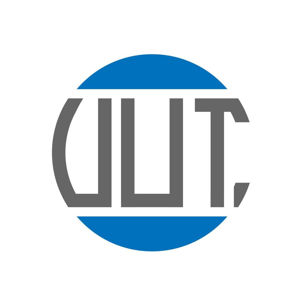 uut brief logo ontwerp Aan wit achtergrond. uut creatief initialen cirkel logo concept. uut brief ontwerp. vector