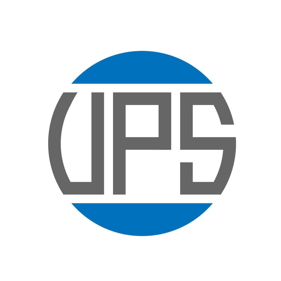ups brief logo ontwerp Aan wit achtergrond. ups creatief initialen cirkel logo concept. ups brief ontwerp. vector