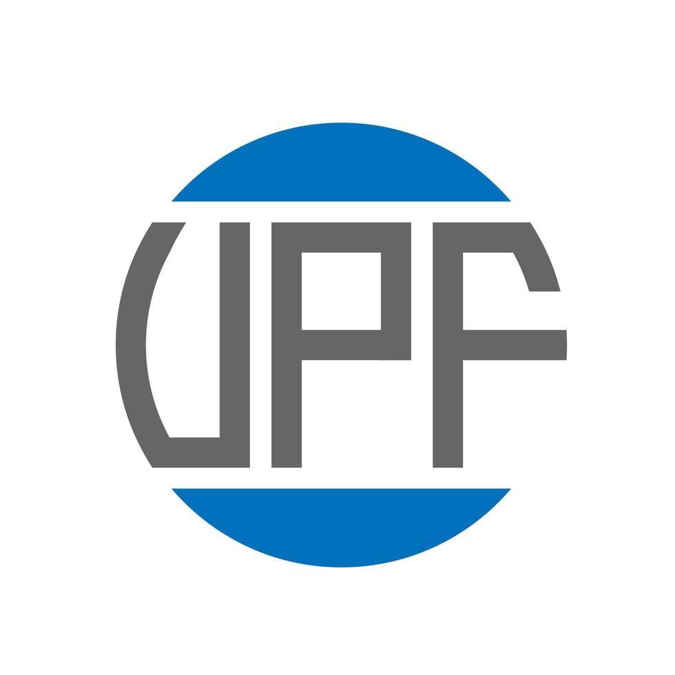 upf brief logo ontwerp Aan wit achtergrond. upf creatief initialen cirkel logo concept. upf brief ontwerp. vector