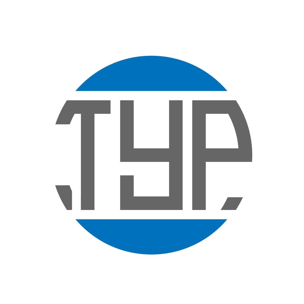 typ brief logo ontwerp Aan wit achtergrond. typ creatief initialen cirkel logo concept. typ brief ontwerp. vector