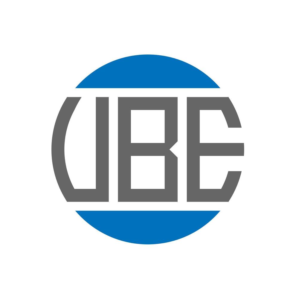 ube brief logo ontwerp Aan wit achtergrond. ube creatief initialen cirkel logo concept. ube brief ontwerp. vector