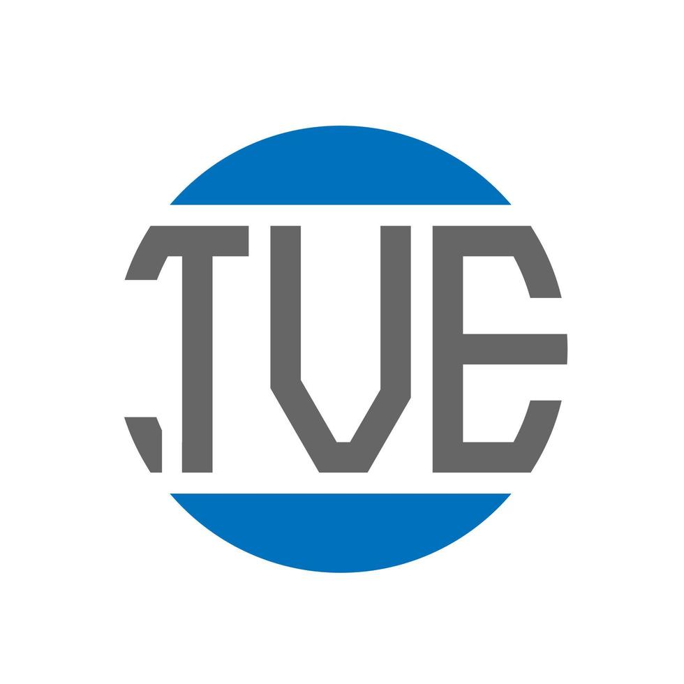 tve brief logo ontwerp Aan wit achtergrond. tve creatief initialen cirkel logo concept. tve brief ontwerp. vector