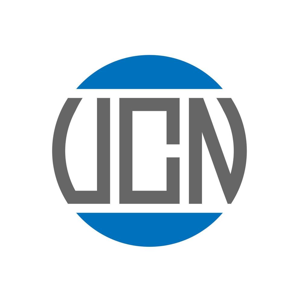 ucn brief logo ontwerp Aan wit achtergrond. ucn creatief initialen cirkel logo concept. ucn brief ontwerp. vector