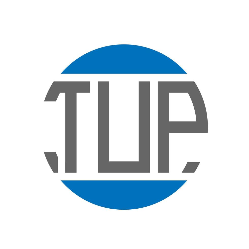 tup brief logo ontwerp Aan wit achtergrond. tup creatief initialen cirkel logo concept. tup brief ontwerp. vector