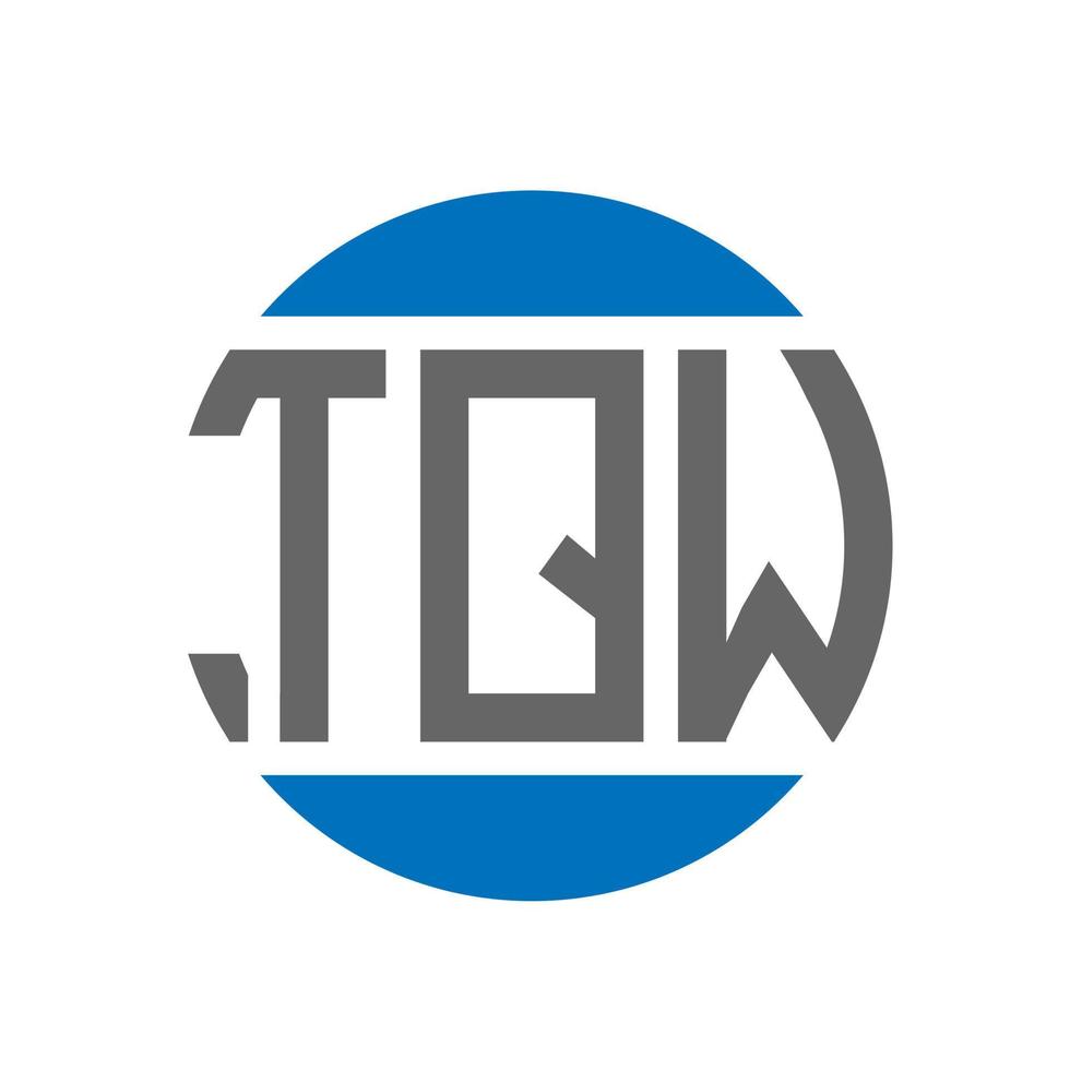 tqw brief logo ontwerp Aan wit achtergrond. tqw creatief initialen cirkel logo concept. tqw brief ontwerp. vector