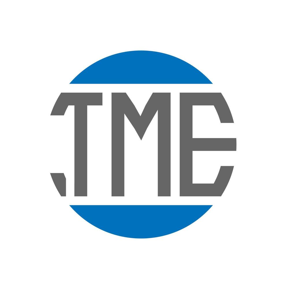 tme brief logo ontwerp Aan wit achtergrond. tme creatief initialen cirkel logo concept. tme brief ontwerp. vector