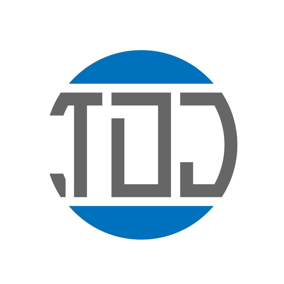 tdj brief logo ontwerp Aan wit achtergrond. tdj creatief initialen cirkel logo concept. tdj brief ontwerp. vector