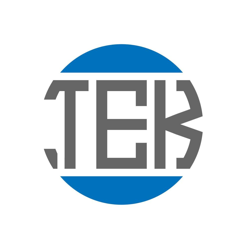 tek brief logo ontwerp Aan wit achtergrond. tek creatief initialen cirkel logo concept. tek brief ontwerp. vector