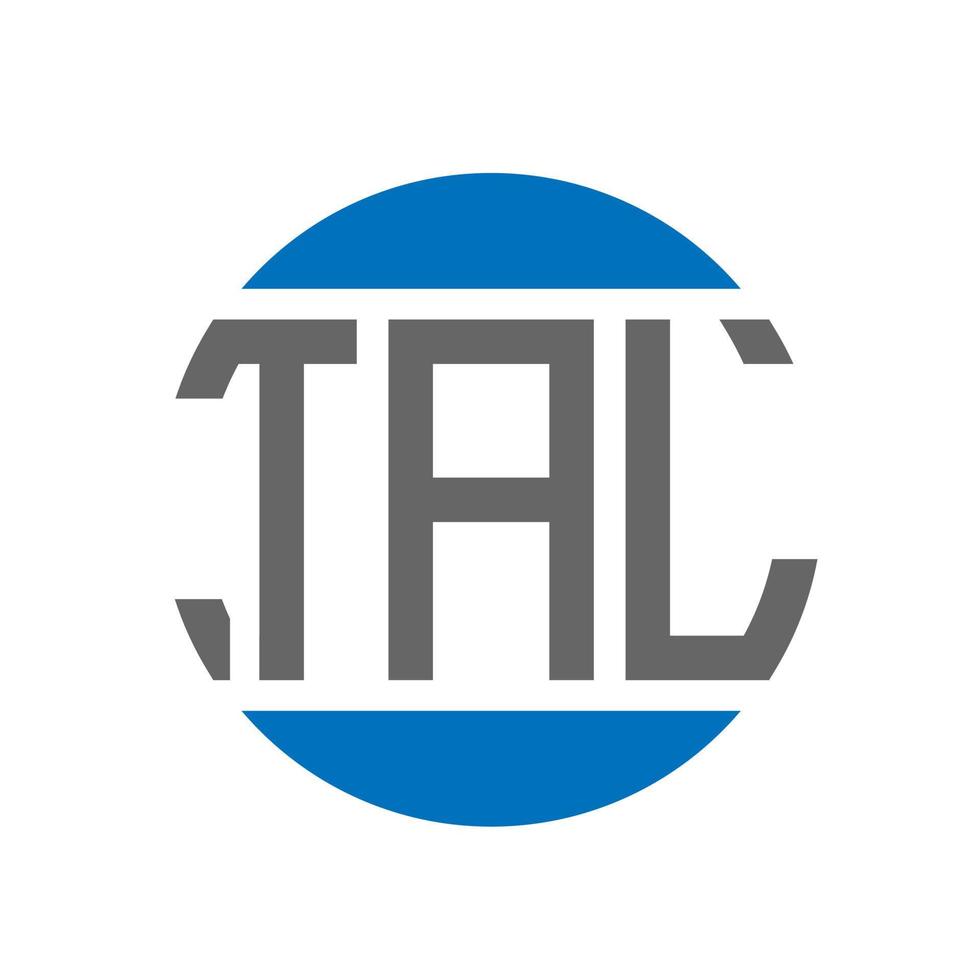 Tal brief logo ontwerp Aan wit achtergrond. Tal creatief initialen cirkel logo concept. Tal brief ontwerp. vector