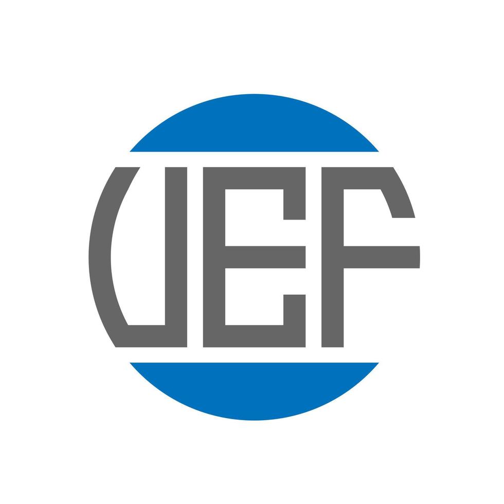 uef brief logo ontwerp Aan wit achtergrond. uef creatief initialen cirkel logo concept. uef brief ontwerp. vector