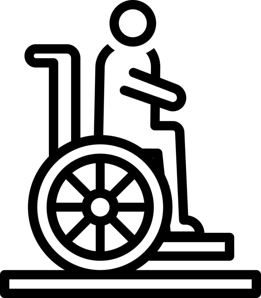 lijn pictogram voor handicap vector