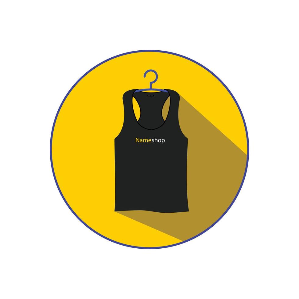 tank top icoon, kleding op te slaan pictogrammen vector