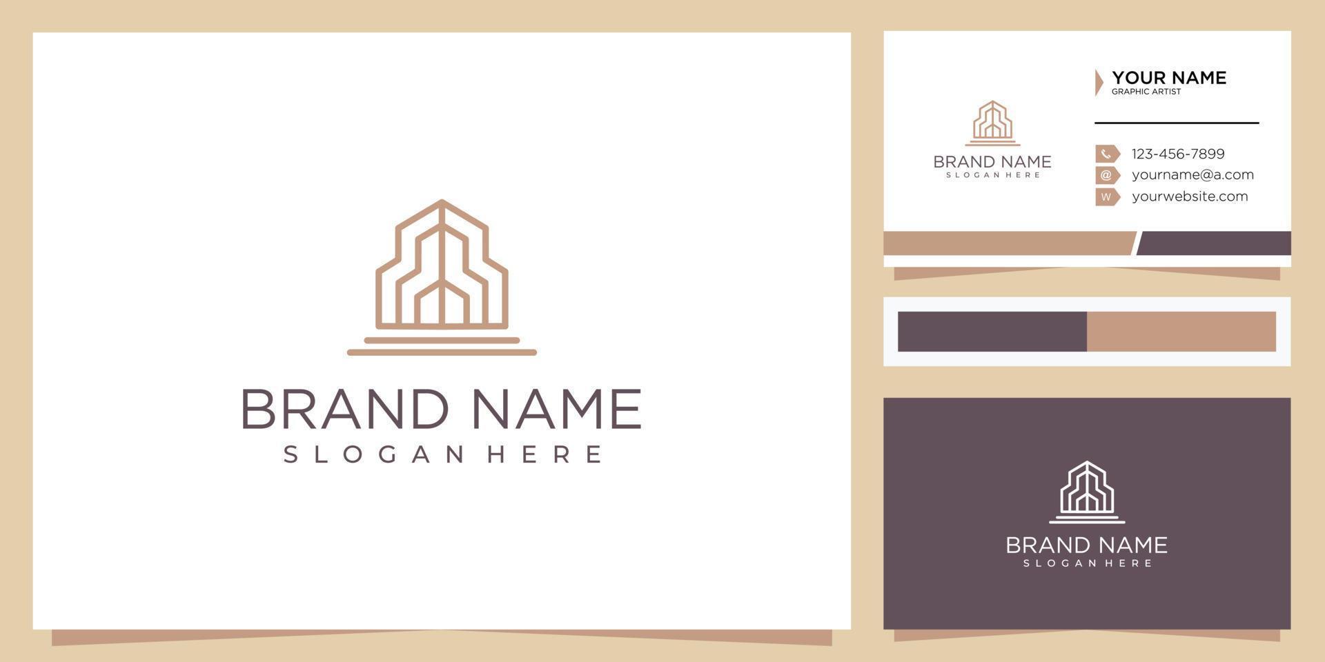 modern huis logo ontwerp inspiratie met bedrijf kaart vector