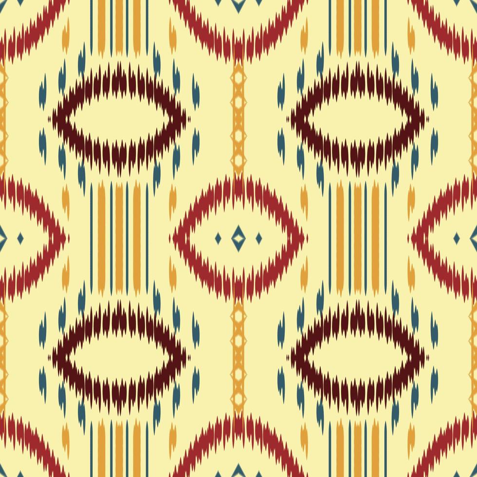 ikat ontwerpen tribal kleur naadloos patroon. etnisch meetkundig ikkat batik digitaal vector textiel ontwerp voor prints kleding stof Saree mughal borstel symbool zwaden structuur kurti kurtis kurta's