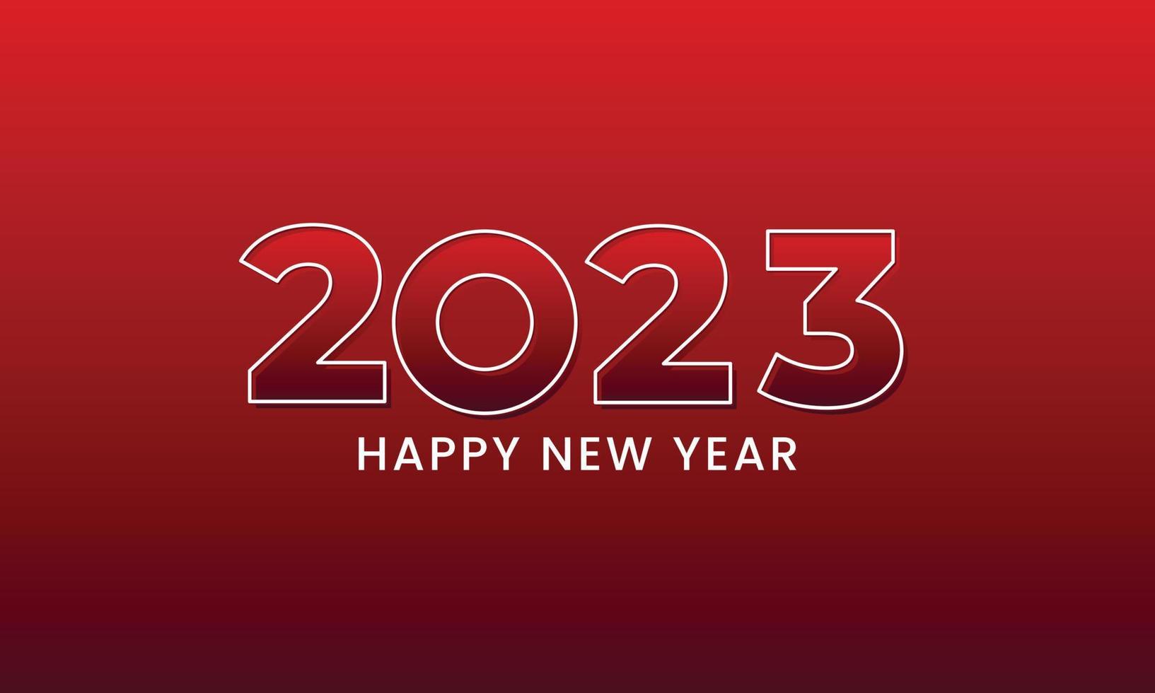 gelukkig nieuw jaar 2023. feestelijk viering. modieus en modern voor banier en media post sjabloon vector