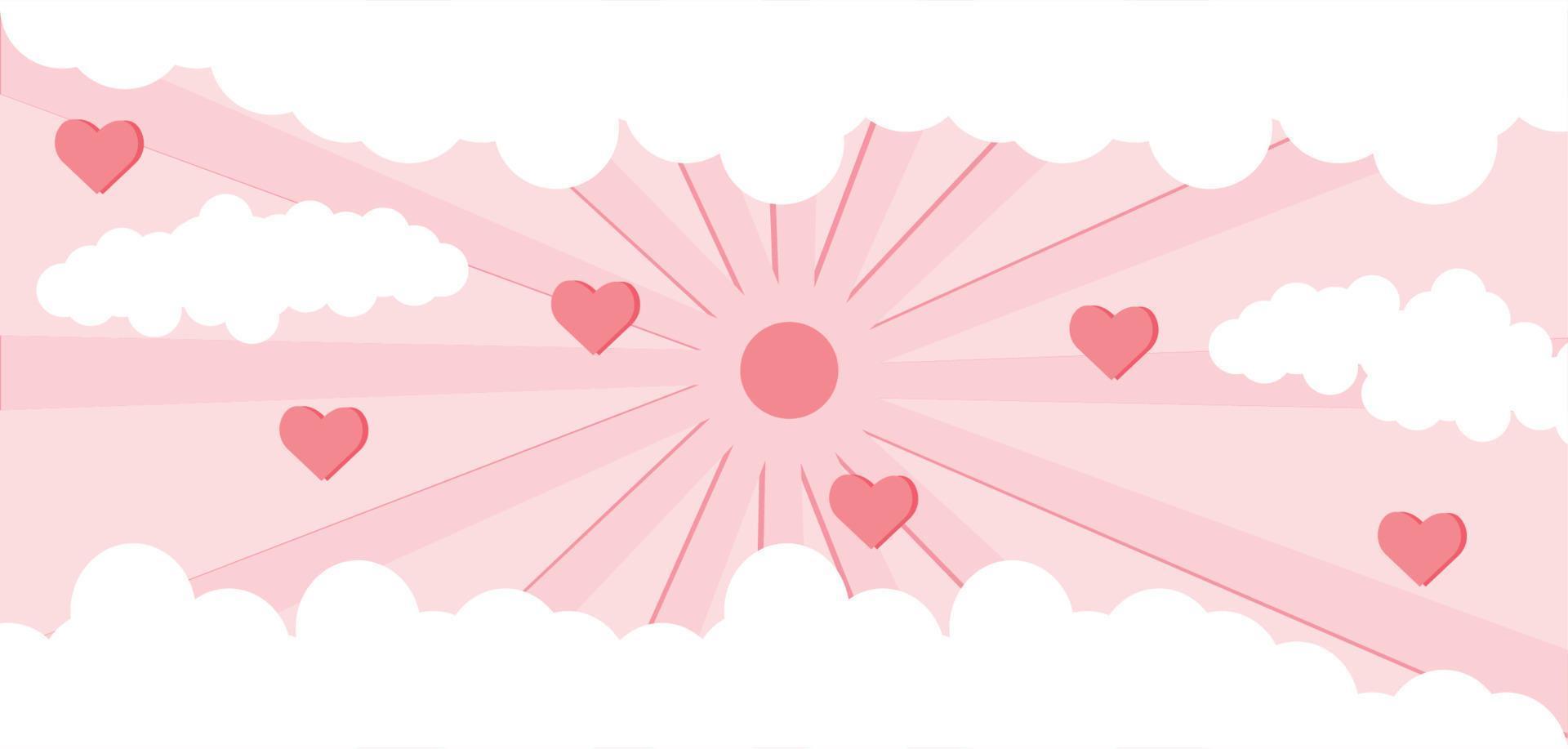 Valentijnsdag dag templete banier met harten afzet uitverkoop vector
