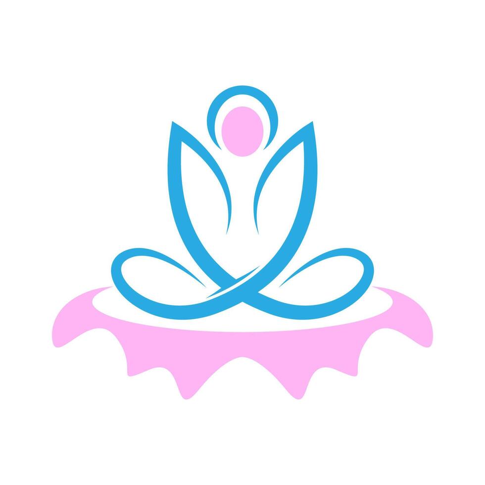 yoga logo icoon ontwerp vector