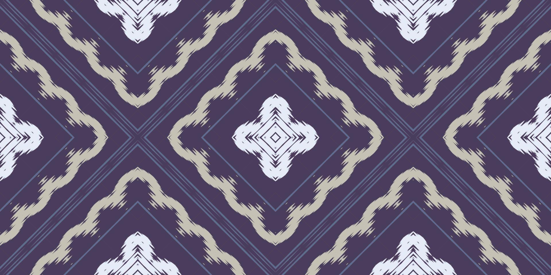motief ikat afdrukken batik textiel naadloos patroon digitaal vector ontwerp voor afdrukken Saree kurti Borneo kleding stof grens borstel symbolen stalen katoen