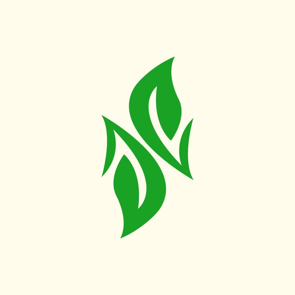 Grean blad sn logo vector