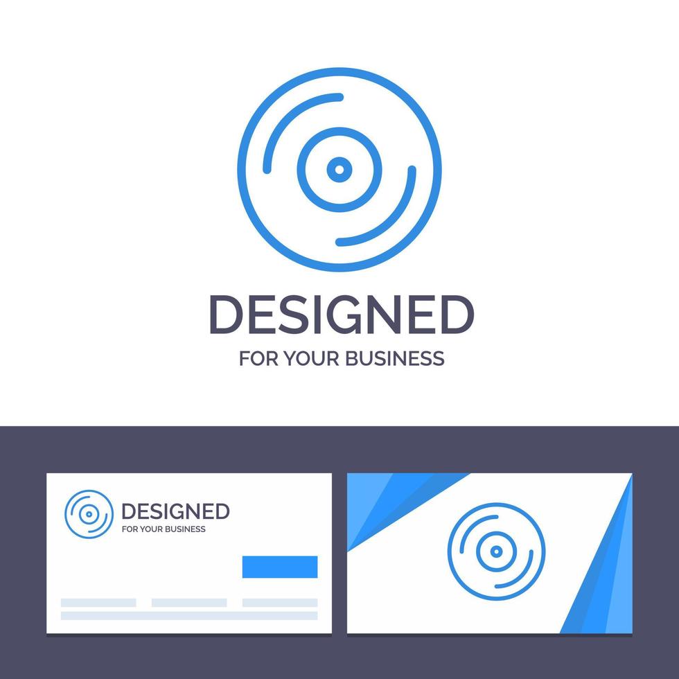 creatief bedrijf kaart en logo sjabloon CD DVD studio vector illustratie