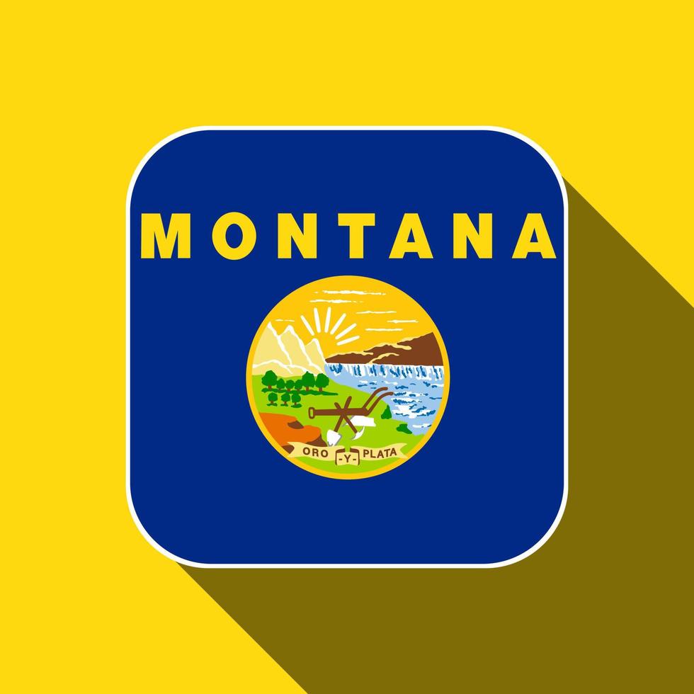 Montana staat vlag. vector illustratie.