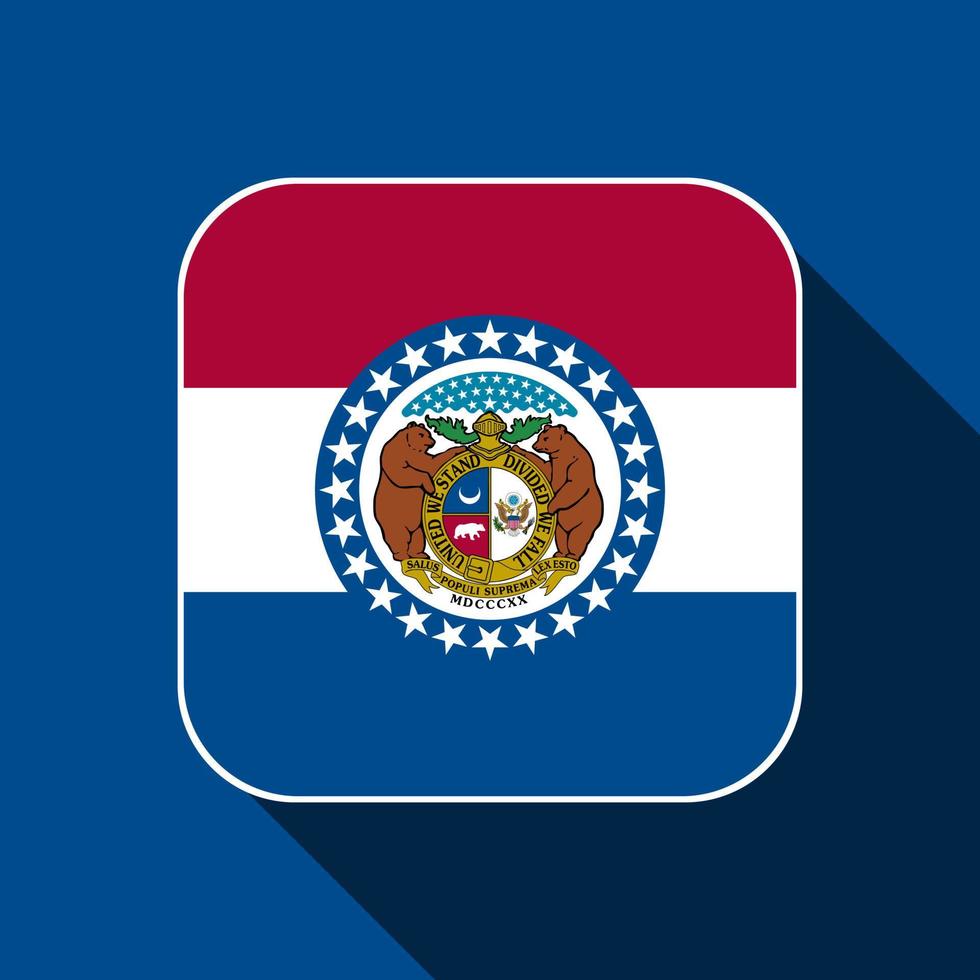 Missouri staat vlag. vector illustratie.