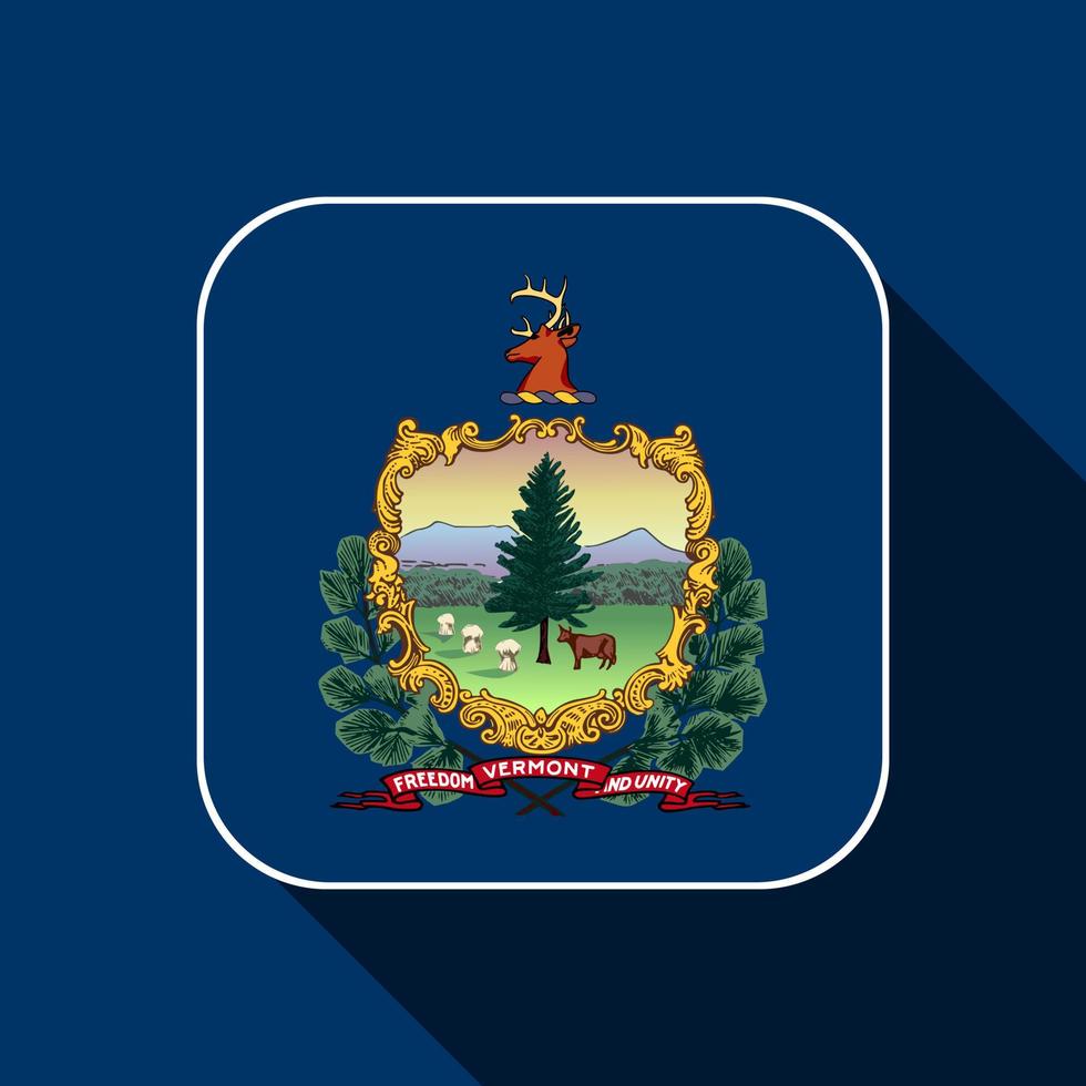 Vermont staat vlag. vector illustratie.
