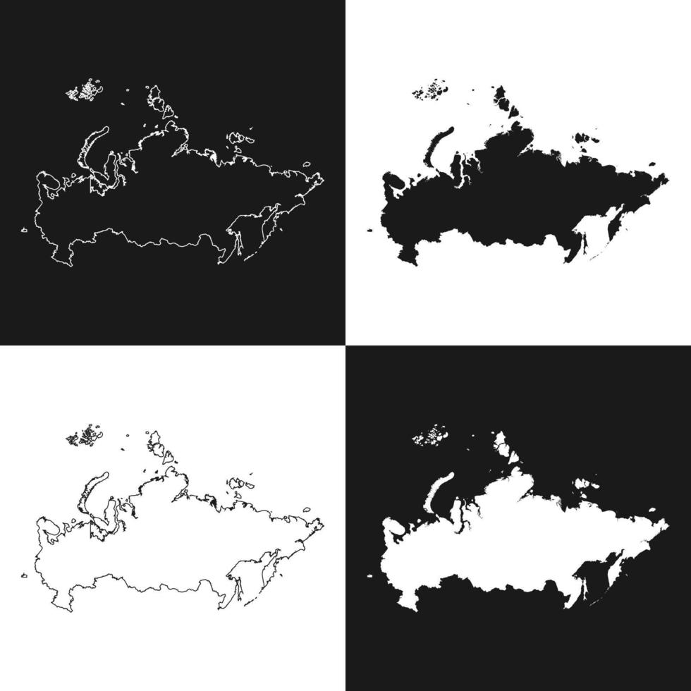 reeks kaart van Rusland. vector illustratie.