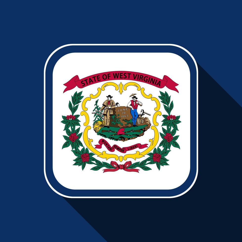 west Virginia staat vlag. vector illustratie.