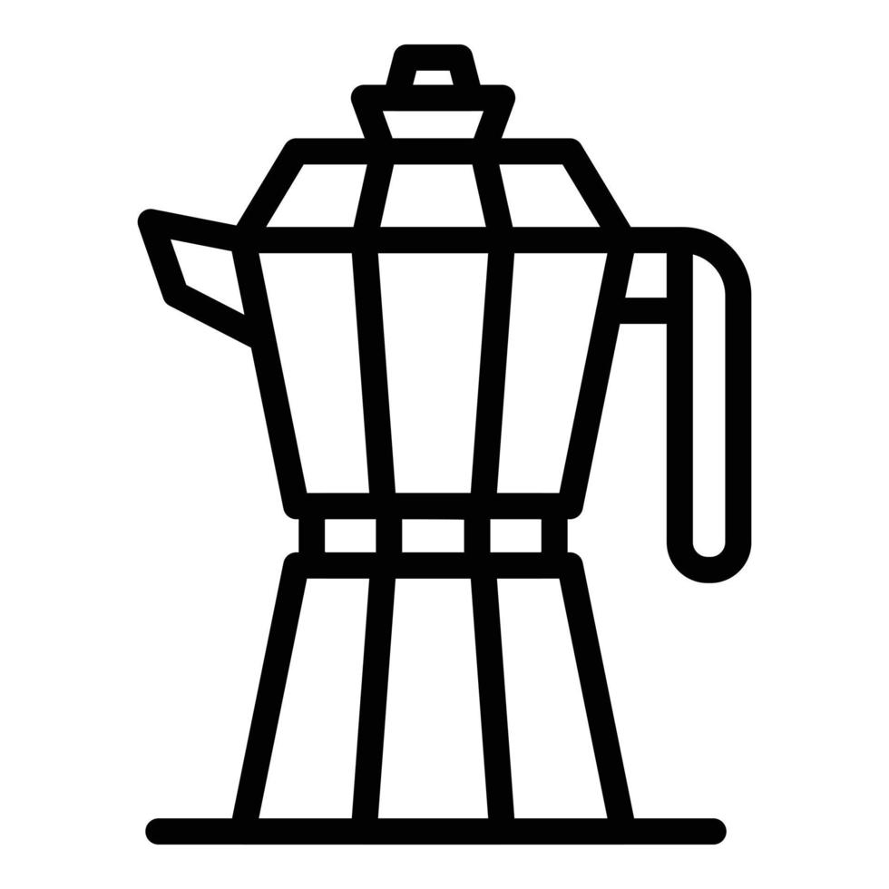 koffie pot icoon, schets stijl vector