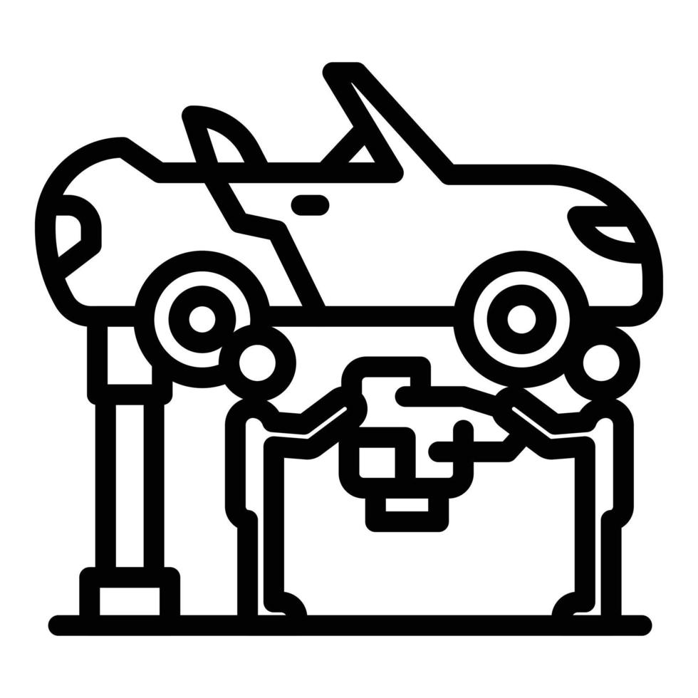 auto monteur icoon, schets stijl vector
