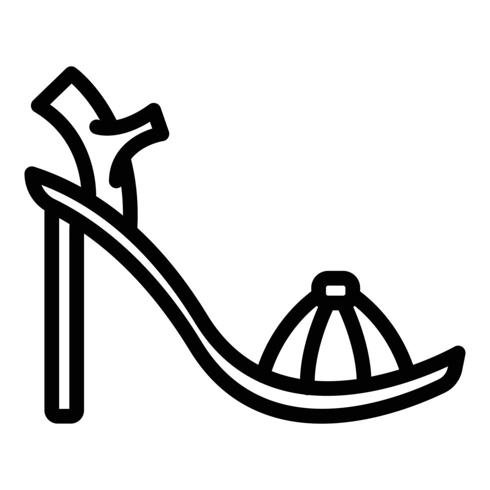 dame sexy sandalen icoon, schets stijl vector