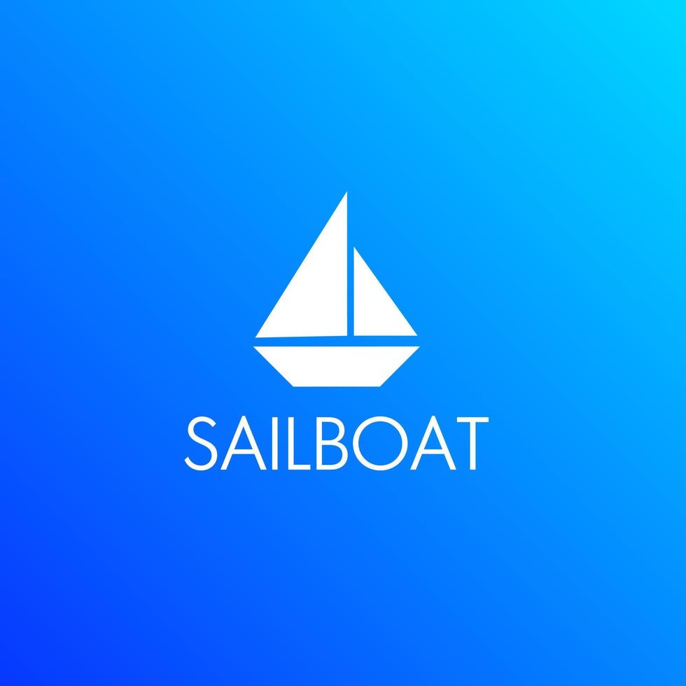 zeilboot icoon logo sjabloon ontwerp met gemakkelijk stijl vector