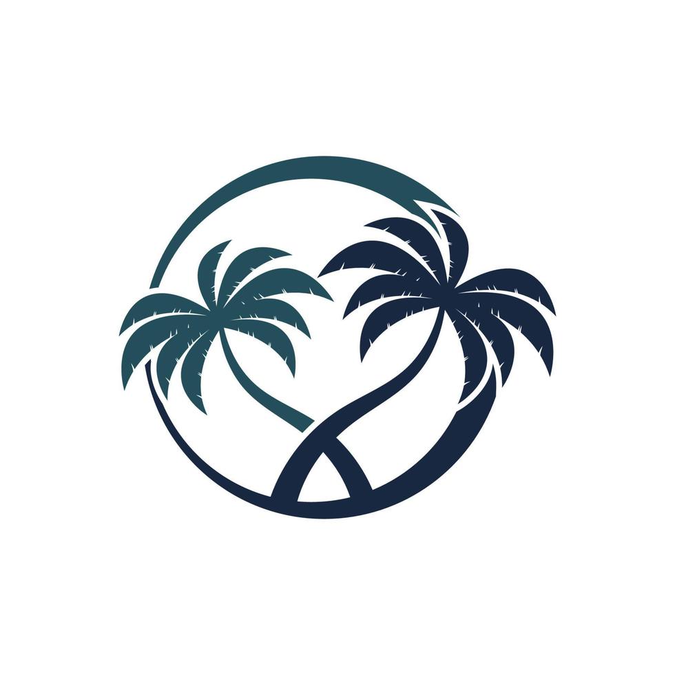 palmboom zomer logo sjabloon vector