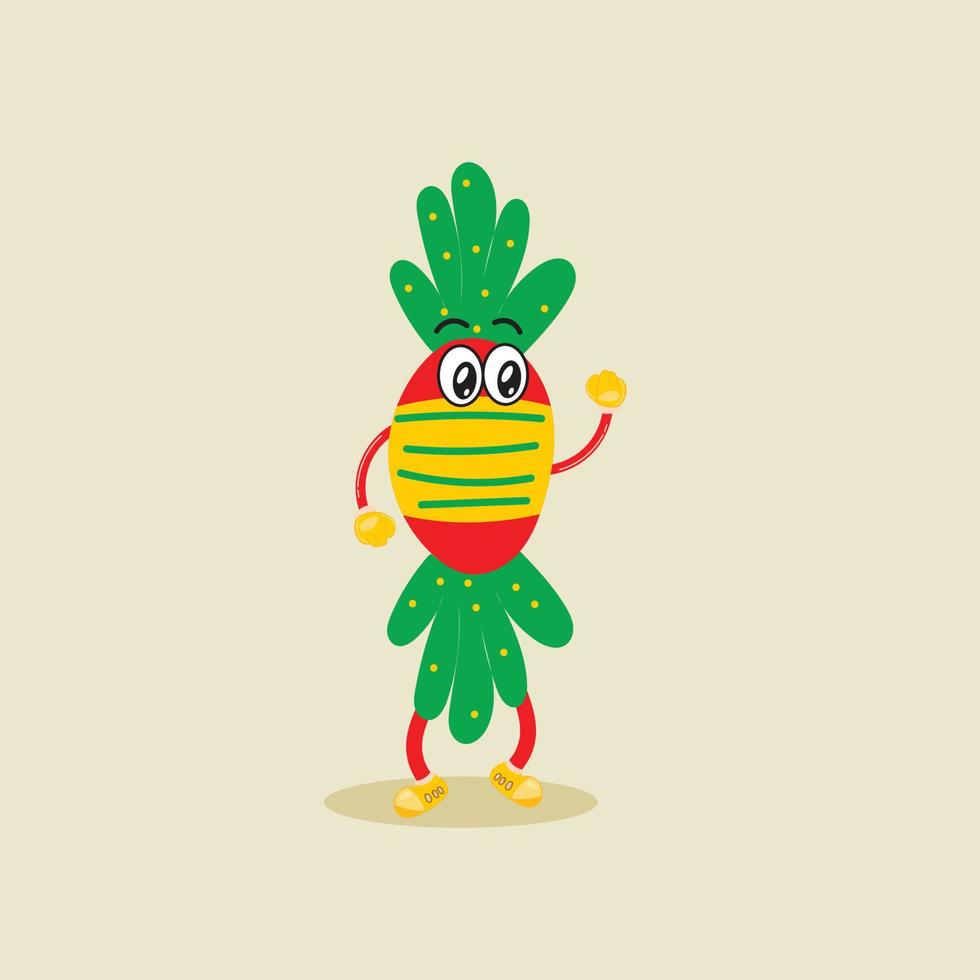 Kerstmis decoratie mascotte, vector icoon illustratie.