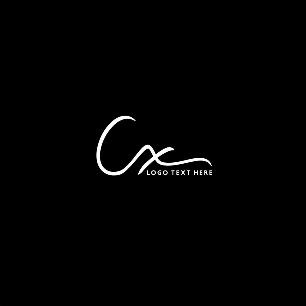 cx logo, hand- getrokken cx brief logo, cx handtekening logo, cx creatief logo, cx monogram logo vector