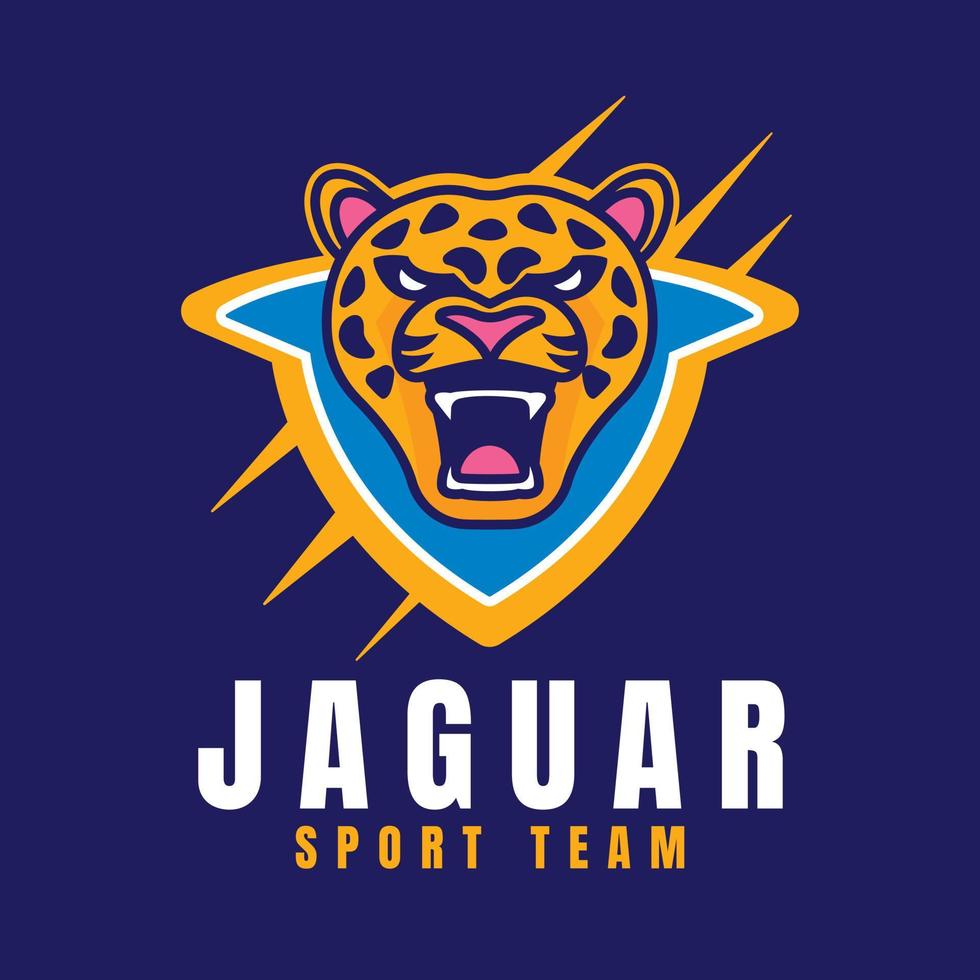 vlak ontwerp jaguar logo sjabloon vector