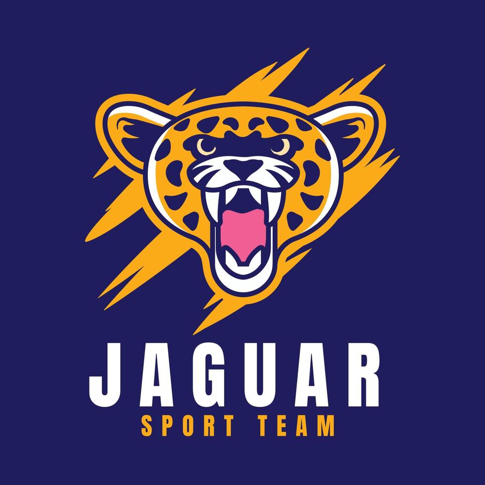 vlak ontwerp jaguar logo sjabloon vector