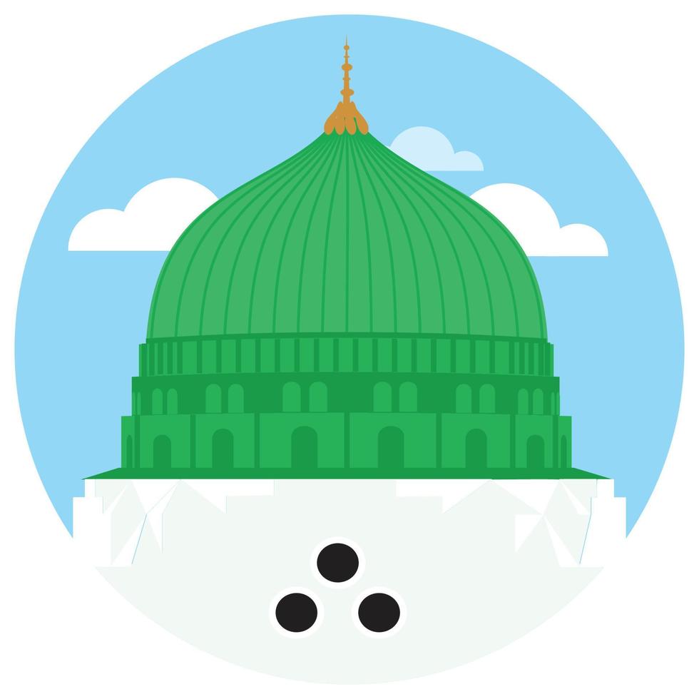 Ramadan icoon voor Medina. vector