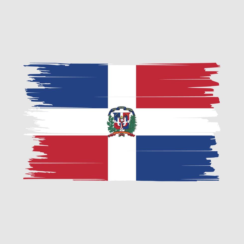 dominicaans republiek vlag borstel vector