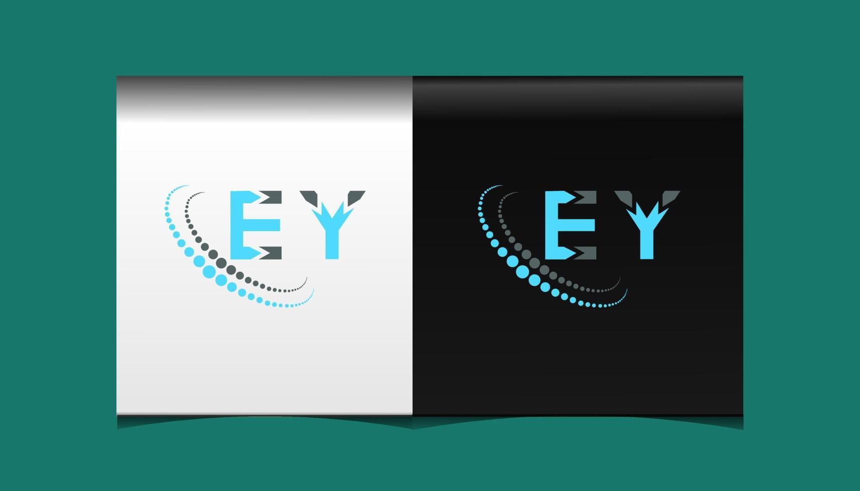 ey brief logo creatief ontwerp. ey uniek ontwerp. vector