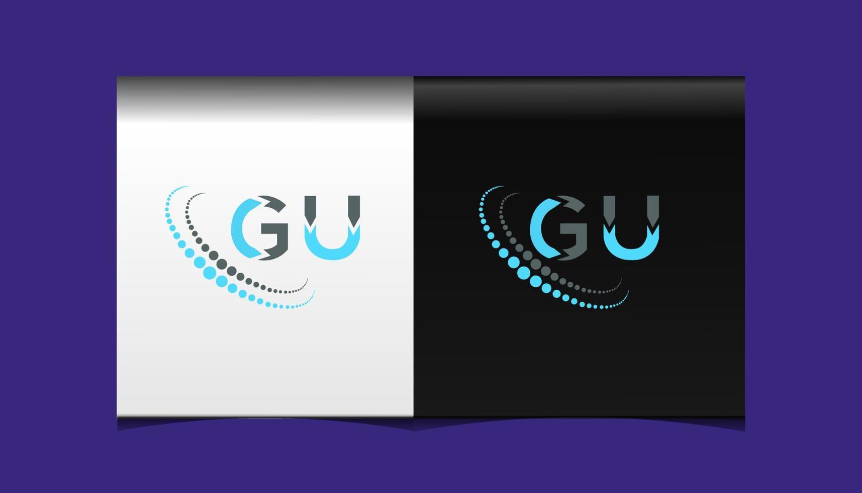 gu brief logo creatief ontwerp. gu uniek ontwerp. vector