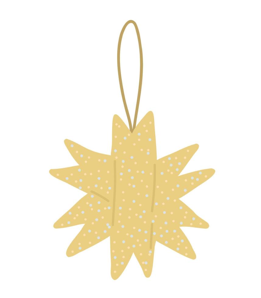 Kerstmis boom speelgoed- gouden ster. wijnoogst Kerstmis decor. vector