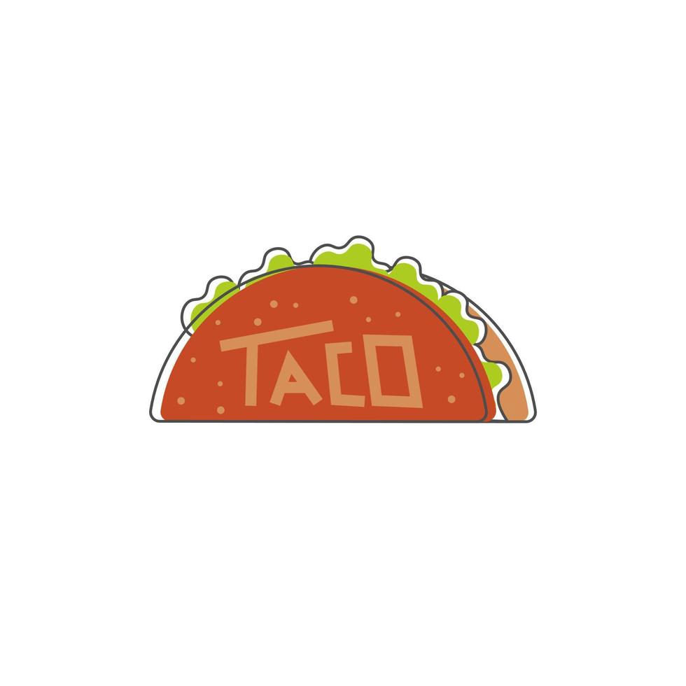 gemakkelijk en uniek taco logo vector