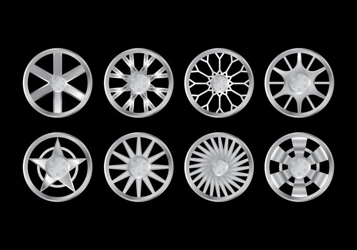 Free Metal Alloy Wheels Vector Collectie