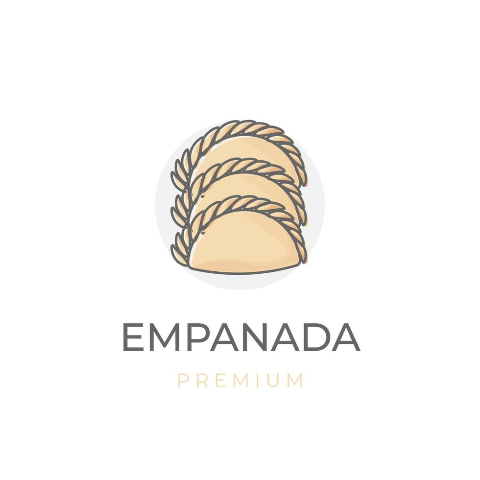 tekenfilm empanadas gemakkelijk vector illustratie logo