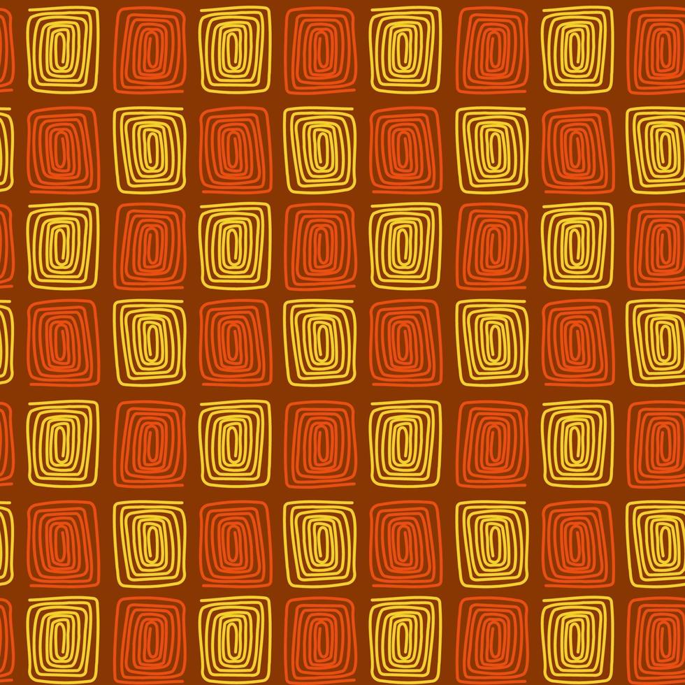 vector patroon met geel en oranje spiralen