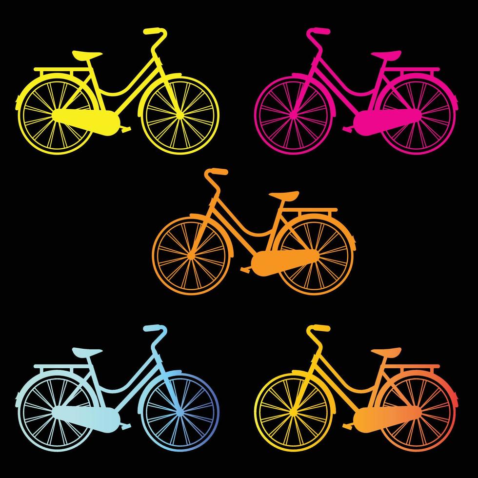 fiets icoon. fiets ras symbool. wielersport ras vlak icoon. fietser teken. weg fietser silhouet. sport- logo vector