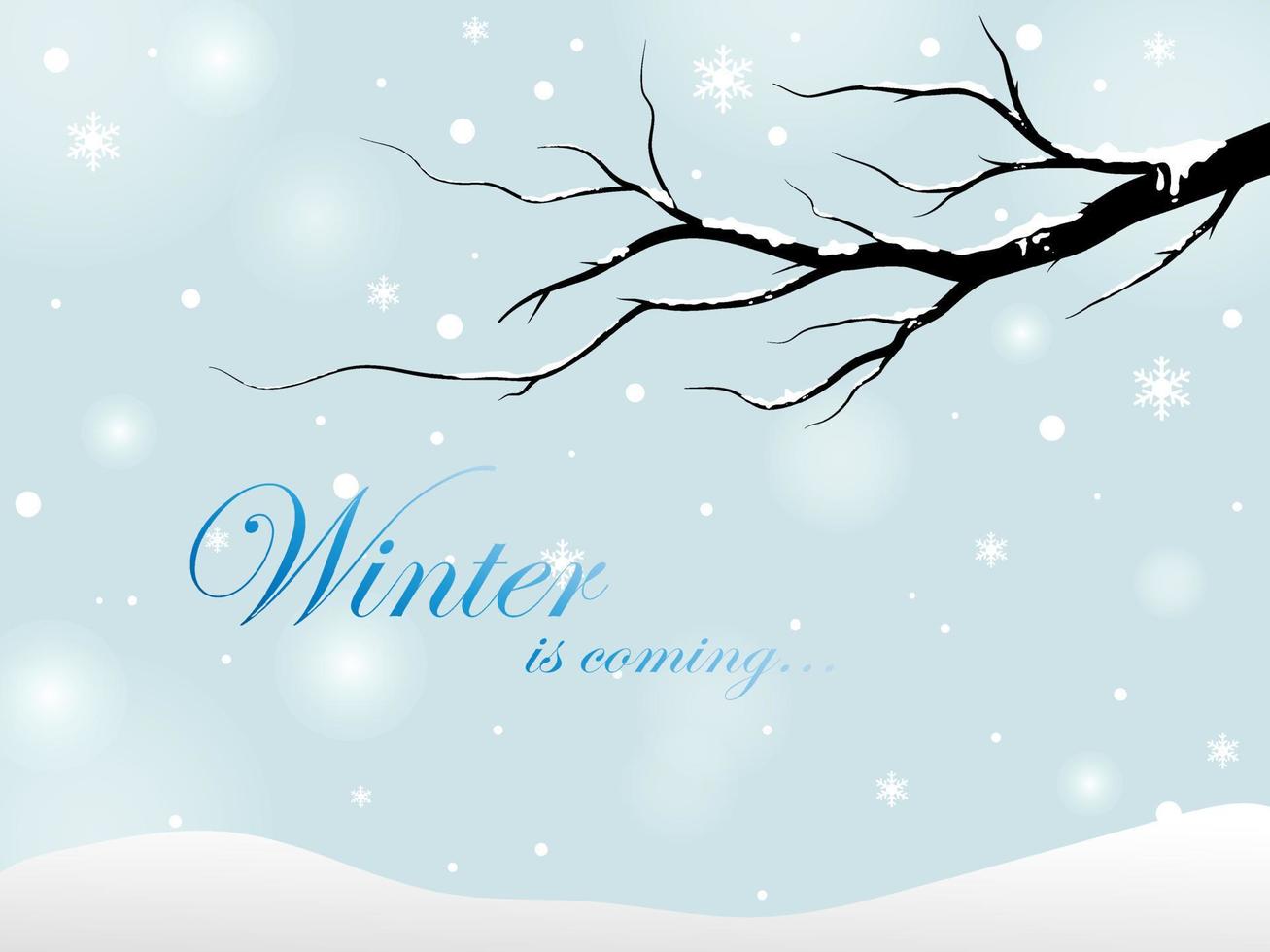 zwart en Afdeling boom Woud achtergrond en sneeuwen voor winter seizoen concept. hand- getrokken geïsoleerd illustraties. vector
